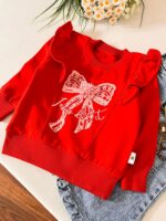 بلوز یلدایی پاپیون و مروارید4039 - Image 2