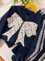 سویشرت شلوار سورمه ای 4041 - Image 3