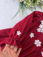 پیراهن  یقه تور گل4032 - Image 3