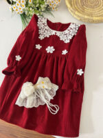 پیراهن  یقه تور گل4032 - Image 5